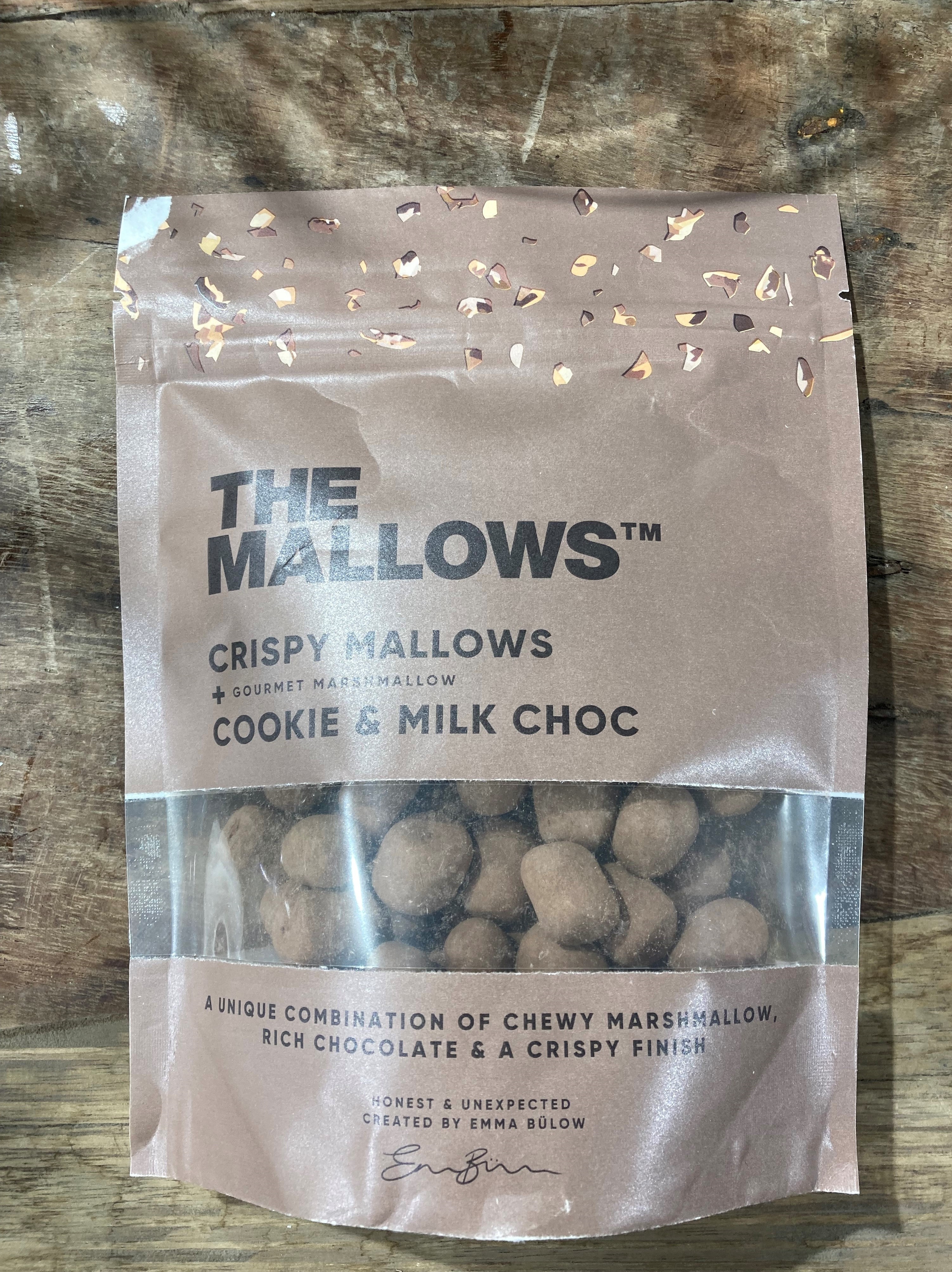 Lækre sprøde Mallows, med cookie og mælke chokolade